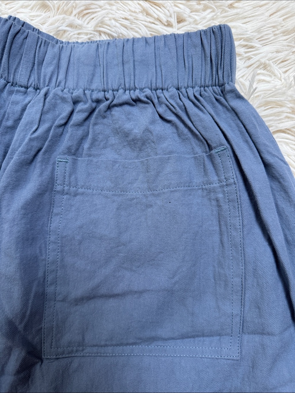 Boutique Drawstring Elastic Waist Shorts  💗 Blue - Picture 5 of 12